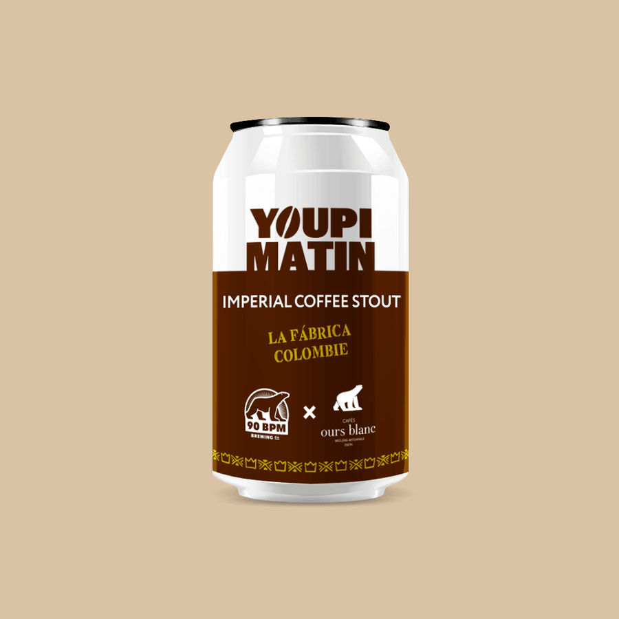 Youpi Matin - Imperial Coffe Stout (Collab Ours Blanc) - Bières Artisanales 90 BPM Brewing Co.