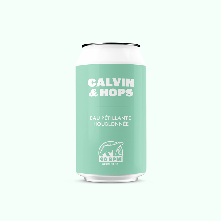 Calvin & Hops - Eau Pétillante Houblonnée - Bières Artisanales 90 BPM Brewing Co.
