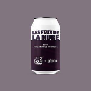 Les Feux de la Mûre - Sour Mûre Myrtille Framboise (Collab Elixkir) - Bières Artisanales 90 BPM Brewing Co.